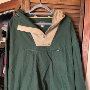 J. Crew Green/Tan Cotton Anorak (Size L)